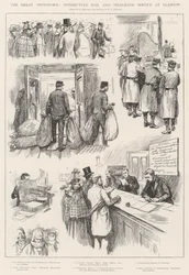 Der große Schneesturm, unterbrochener Post- und Telegrafendienst in Glasgow